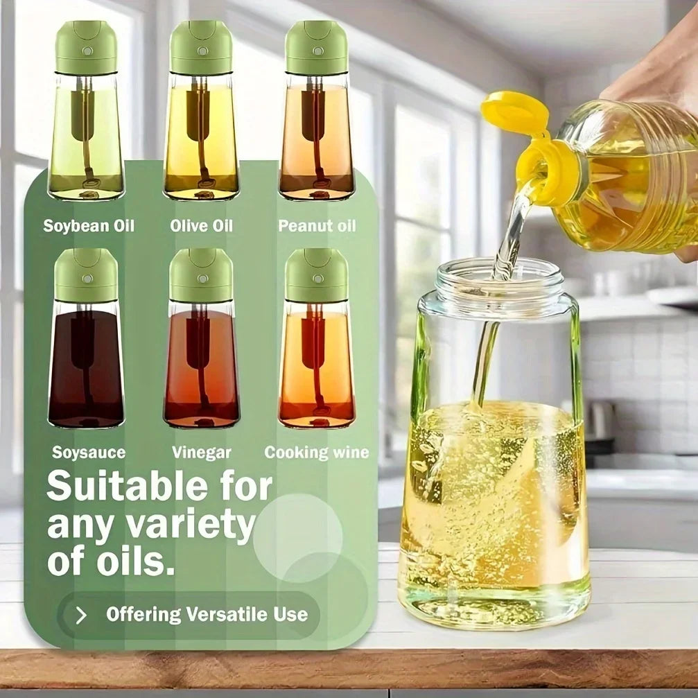 Glass Oil Spray Bottle Kitchen Oil Spray for Cooking Anti-leakage Olive Oil Storage Bottle for BBQ Salad Steak Kitchen Supplies