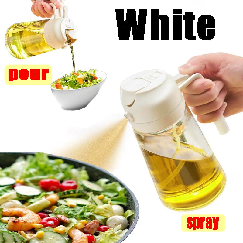 Glass Oil Spray Bottle Kitchen Oil Spray for Cooking Anti-leakage Olive Oil Storage Bottle for BBQ Salad Steak Kitchen Supplies