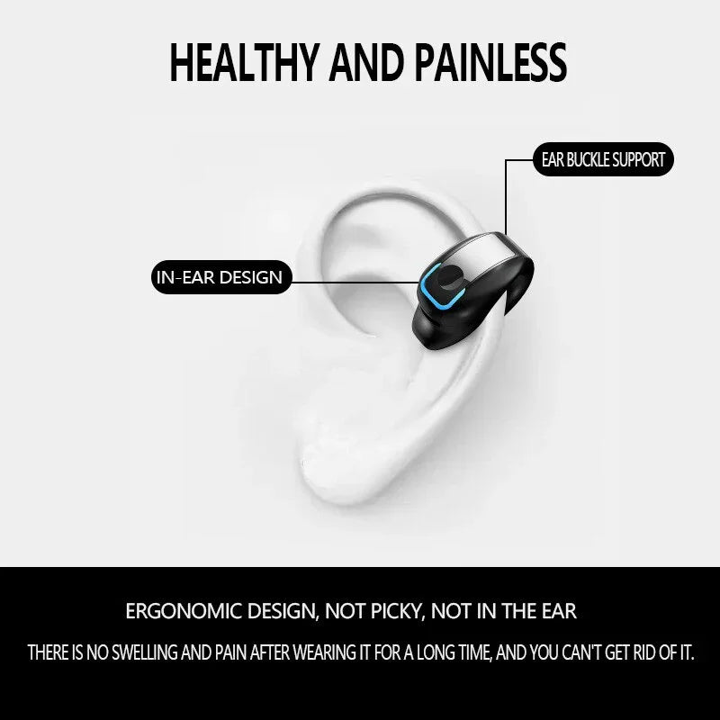 Open-Ear Wireless Bluetooth 5.3 Ear Clip Headphones with HD Stereo Sound