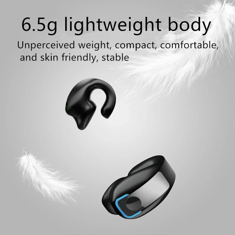 Open-Ear Wireless Bluetooth 5.3 Ear Clip Headphones with HD Stereo Sound