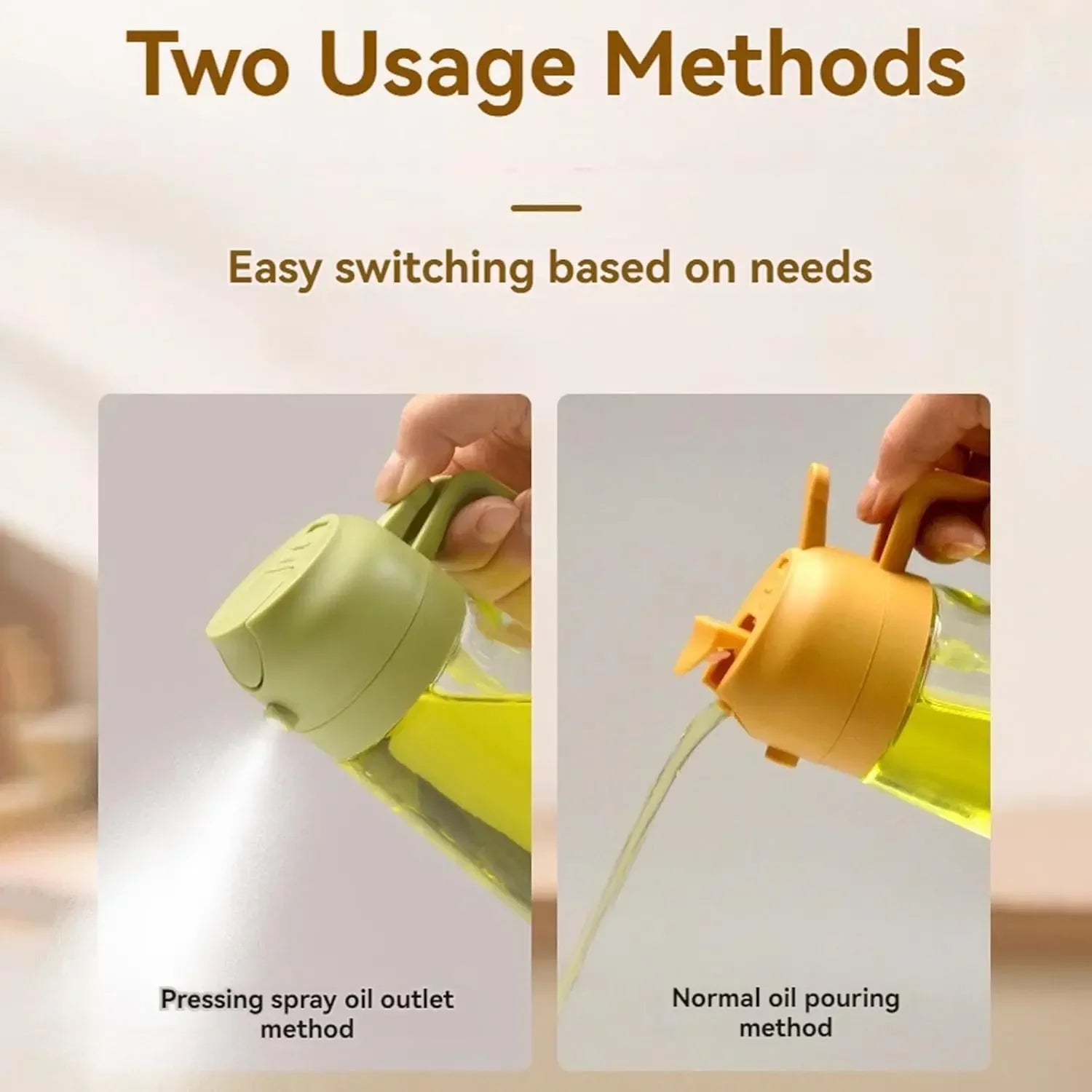 Glass Oil Spray Bottle Kitchen Oil Spray for Cooking Anti-leakage Olive Oil Storage Bottle for BBQ Salad Steak Kitchen Supplies
