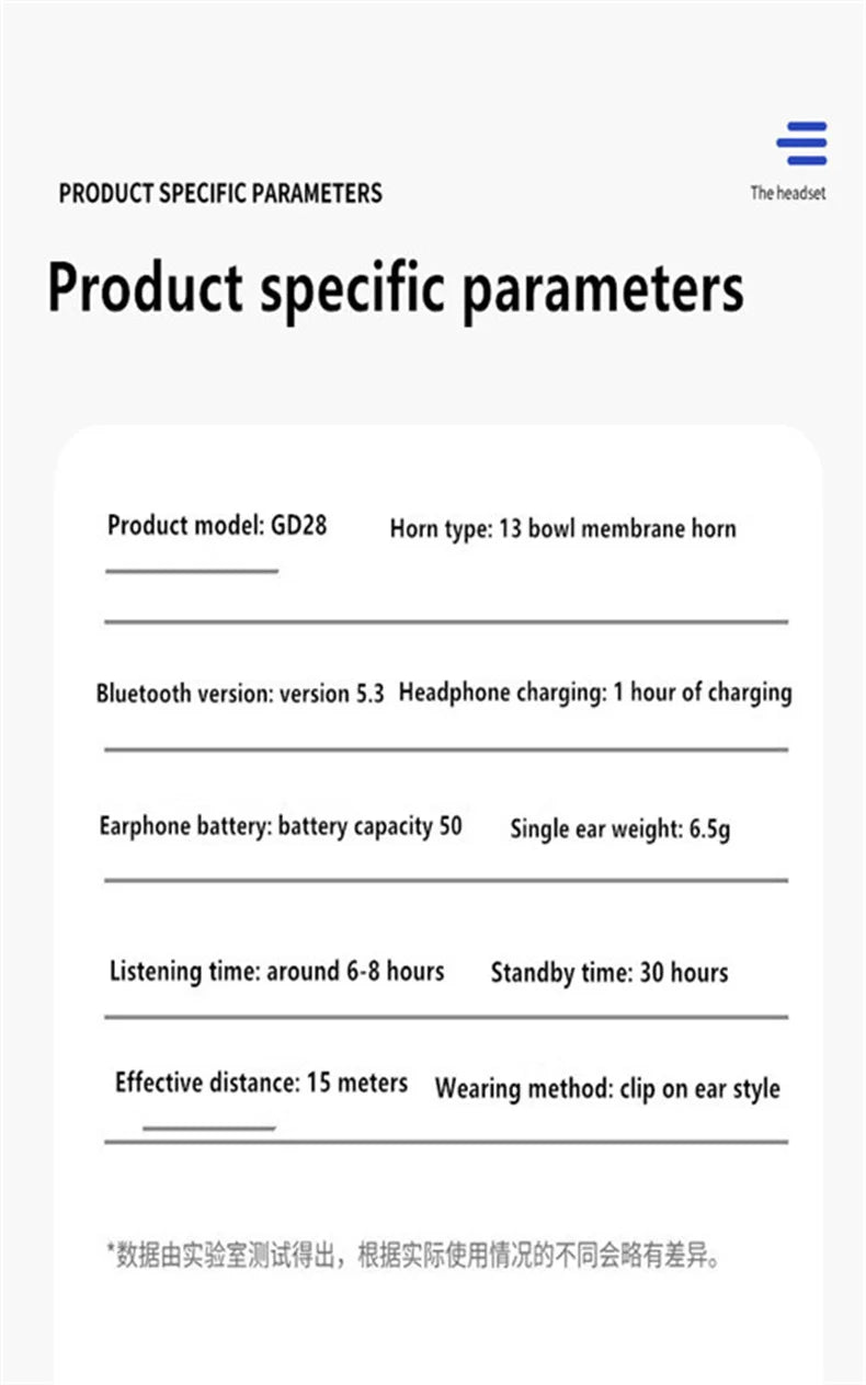 Open-Ear Wireless Bluetooth 5.3 Ear Clip Headphones with HD Stereo Sound