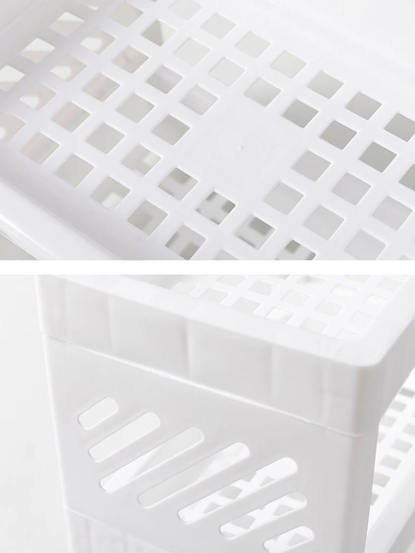 2-Tier Plastic Storage Organizer Rack for Kitchen, Bathroom &amp; Home