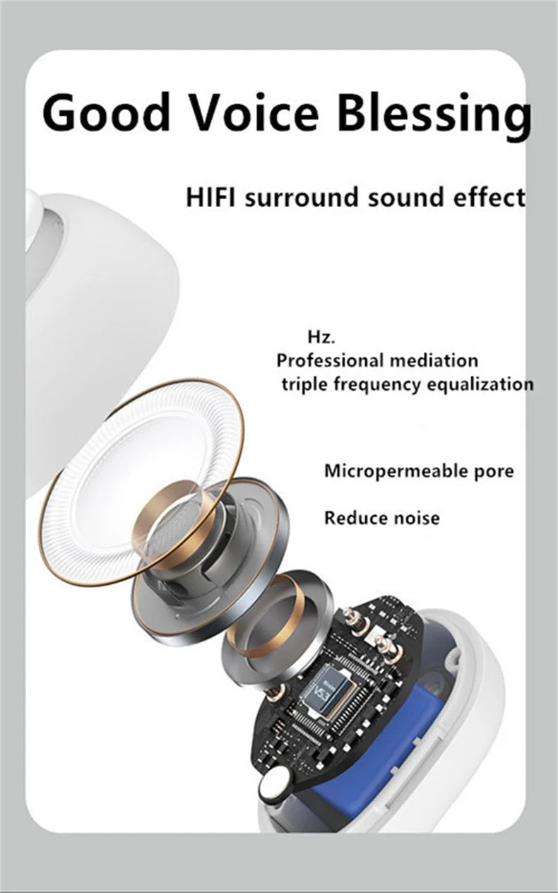 Open-Ear Wireless Bluetooth 5.3 Ear Clip Headphones with HD Stereo Sound