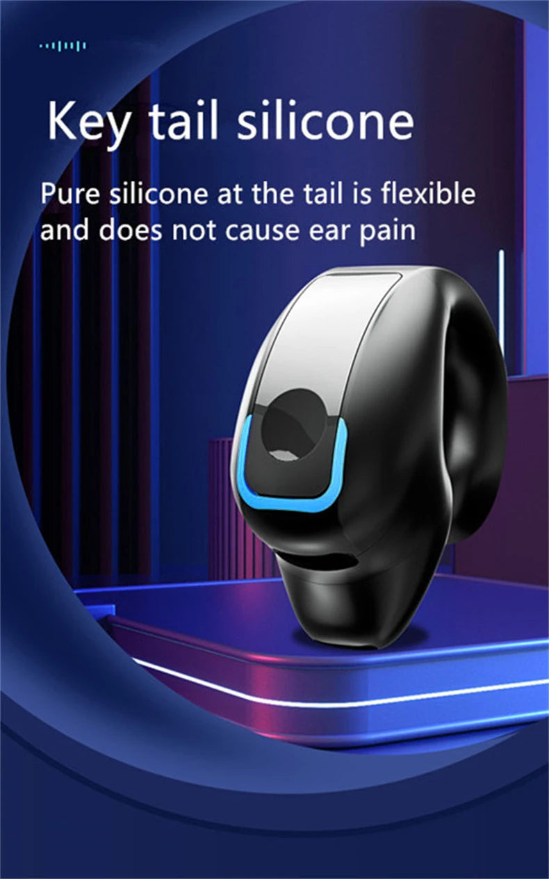 Open-Ear Wireless Bluetooth 5.3 Ear Clip Headphones with HD Stereo Sound