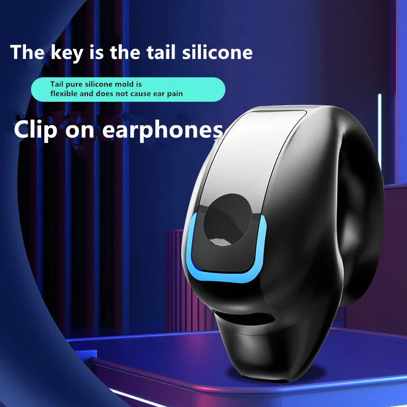 Open-Ear Wireless Bluetooth 5.3 Ear Clip Headphones with HD Stereo Sound