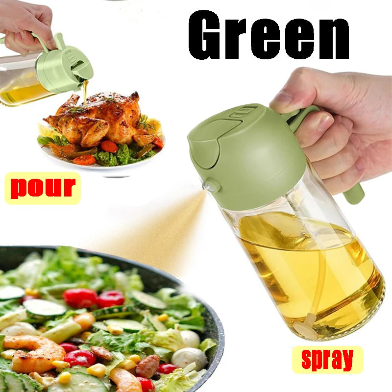 Glass Oil Spray Bottle Kitchen Oil Spray for Cooking Anti-leakage Olive Oil Storage Bottle for BBQ Salad Steak Kitchen Supplies